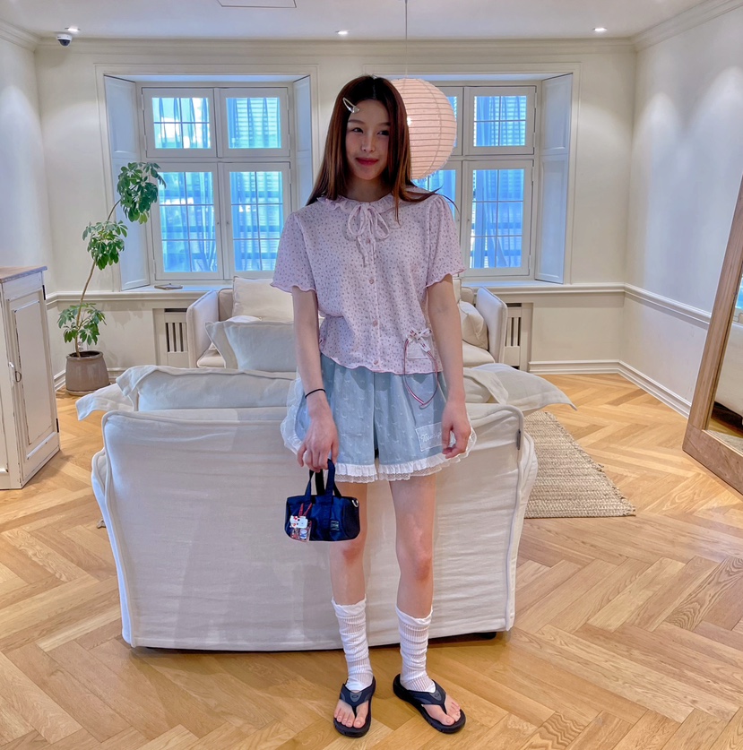 BOUTIQUE-L東大門㊣代購女裝新款熱賣休閑推薦時尚襯衫蕾絲衫BOUTIQUE-L襯衫/蕾絲衫
