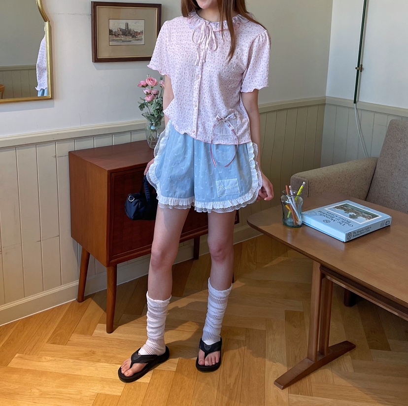 BOUTIQUE-L東大門㊣代購女裝新款熱賣休閑推薦時尚襯衫蕾絲衫BOUTIQUE-L襯衫/蕾絲衫