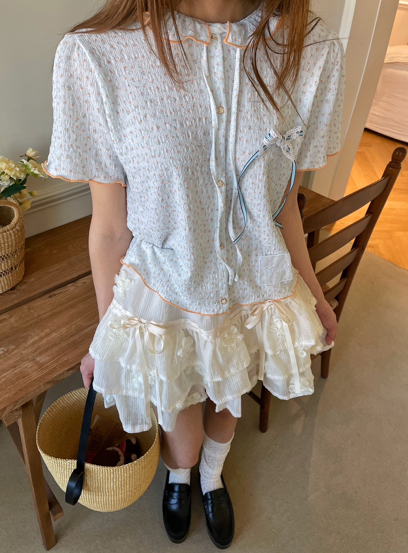 BOUTIQUE-L東大門㊣代購女裝新款熱賣休閑推薦時尚襯衫蕾絲衫BOUTIQUE-L襯衫/蕾絲衫