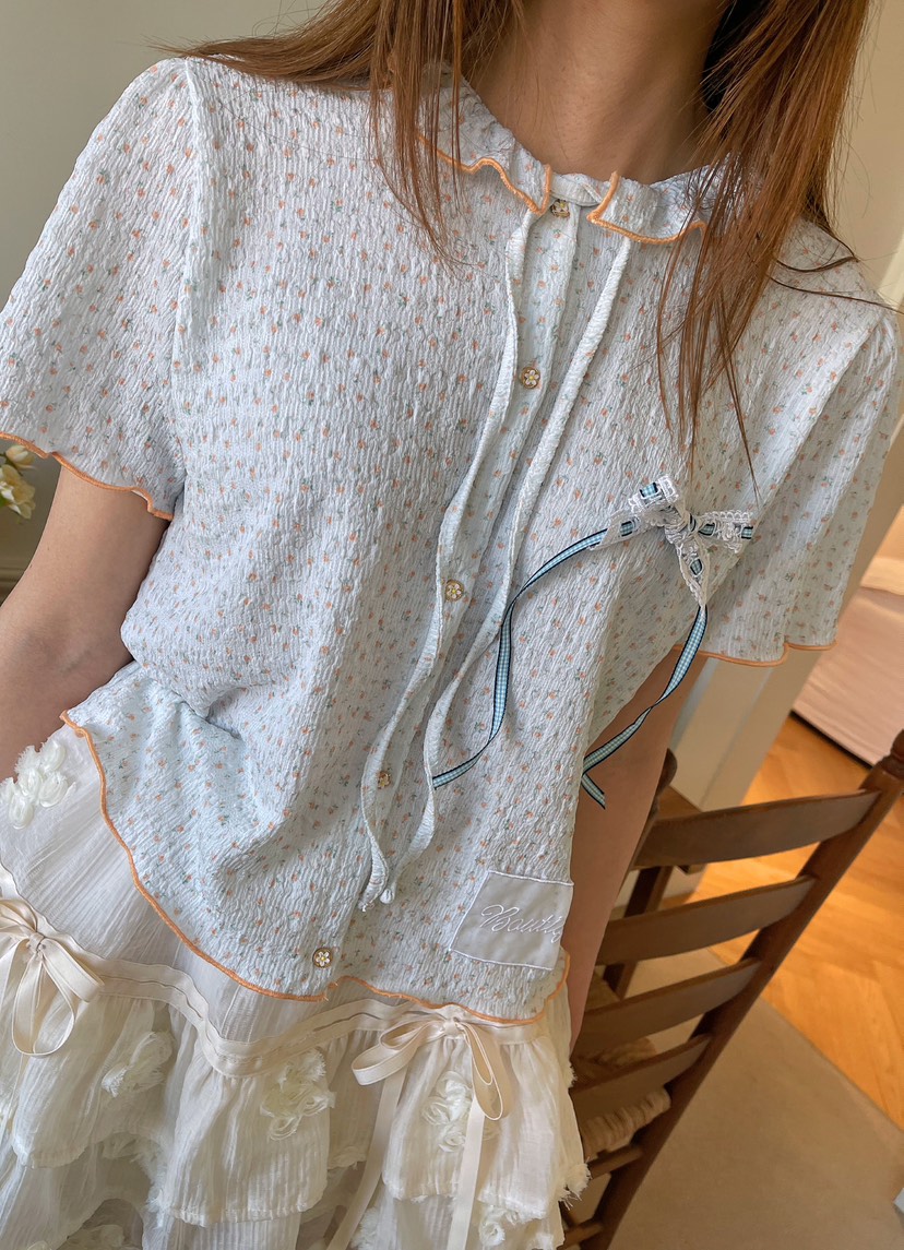 BOUTIQUE-L東大門㊣代購女裝新款熱賣休閑推薦時尚襯衫蕾絲衫BOUTIQUE-L襯衫/蕾絲衫