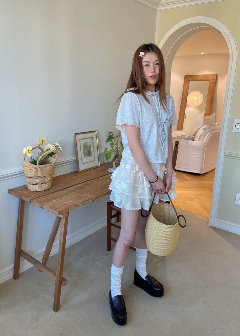 BOUTIQUE-L東大門㊣代購女裝新款熱賣休閑推薦時尚襯衫蕾絲衫BOUTIQUE-L襯衫/蕾絲衫
