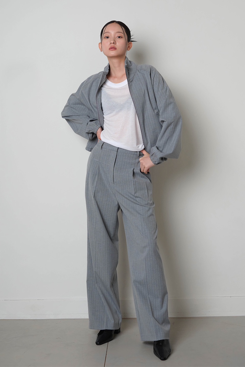 GENTLE B東大門㊣直郵女裝新品休閑人氣25春夏夾克高領條紋GENTLE B夾克