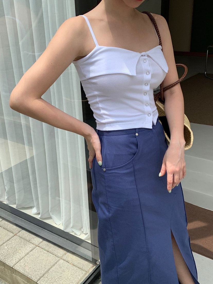 REVE CITE-L東大門㊣代購女士新款時尚推薦真品人氣吊帶背心REVE CITE吊帶/背心圖色2