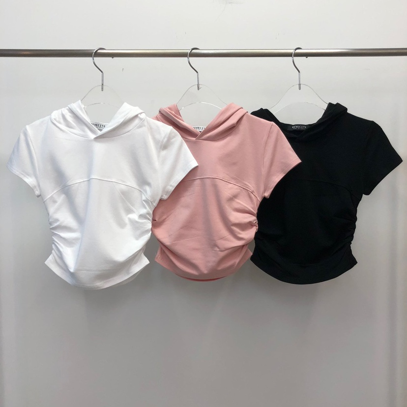 REVE CITE-L韓國代購㊣女士新品25春夏人氣時尚T恤連帽衫REVE CITET恤