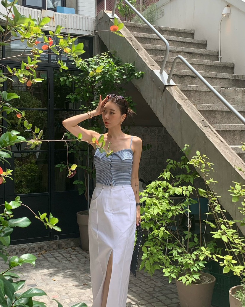 REVE CITE-L東大門㊣實拍女士新品人氣時尚休閑25春夏長裙REVE CITE長裙
