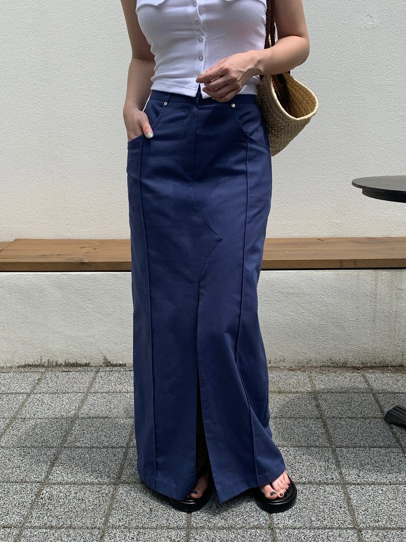REVE CITE-L東大門㊣實拍女士新品人氣時尚休閑25春夏長裙REVE CITE長裙