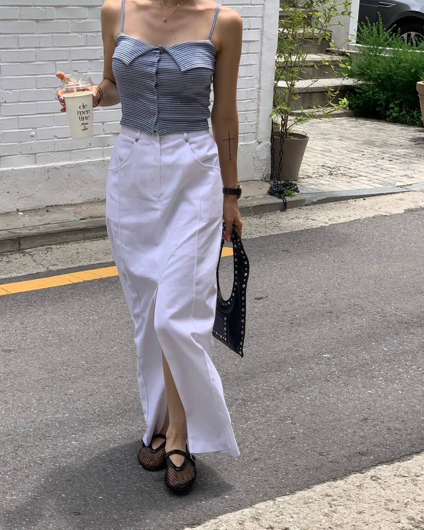 REVE CITE-L東大門㊣實拍女士新品人氣時尚休閑25春夏長裙REVE CITE長裙