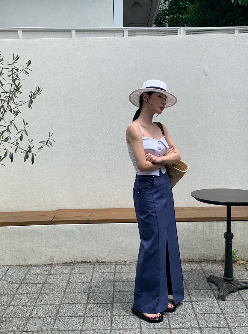 REVE CITE-L東大門㊣實拍女士新品人氣時尚休閑25春夏長裙REVE CITE長裙圖色2