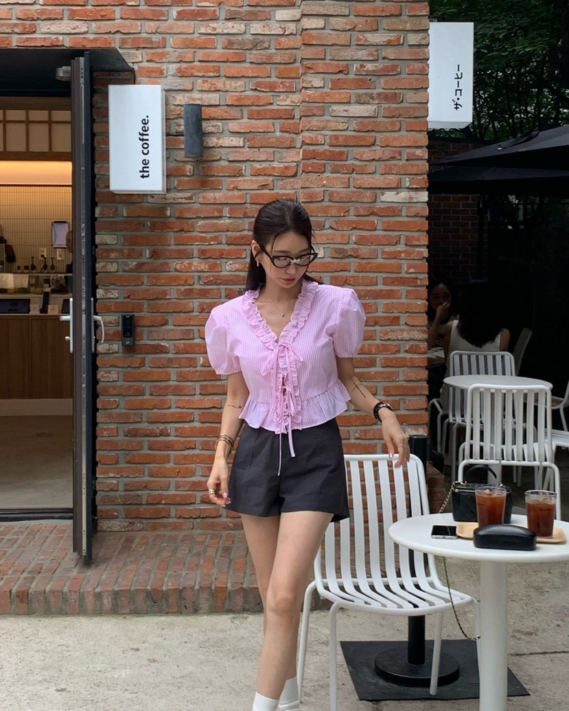 REVE CITE-L東大門㊣直郵女士新款推薦休閑人氣25春夏短褲REVE CITE短褲