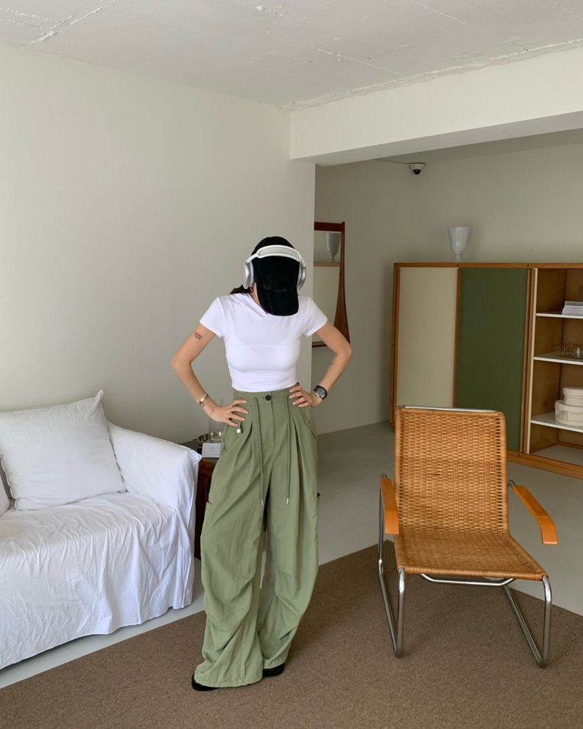 REVE CITE-L韓國代購㊣女士新款休閑熱賣真品職業休閑褲插肩REVE CITE休閑褲