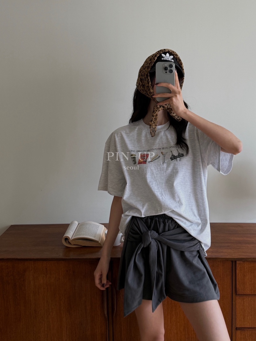 PIN-UP東大門㊣實拍女士新款人氣時尚25春夏推薦休閑真品T恤PIN-UPT恤