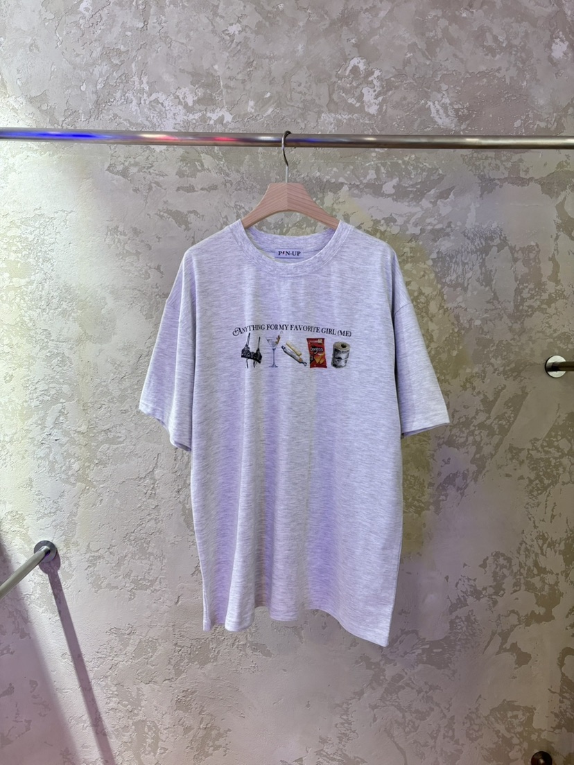 PIN-UP東大門㊣實拍女士新款人氣時尚25春夏推薦休閑真品T恤PIN-UPT恤圖色2