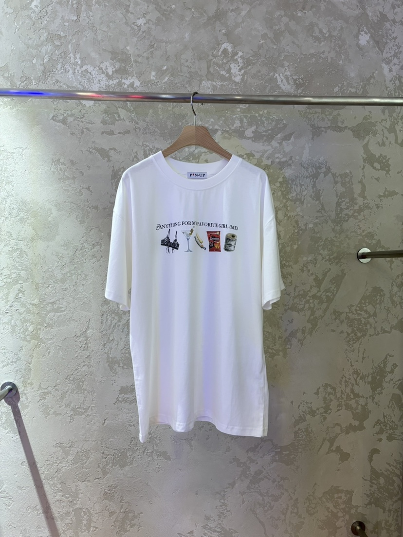 PIN-UP東大門㊣實拍女士新款人氣時尚25春夏推薦休閑真品T恤PIN-UPT恤圖色3