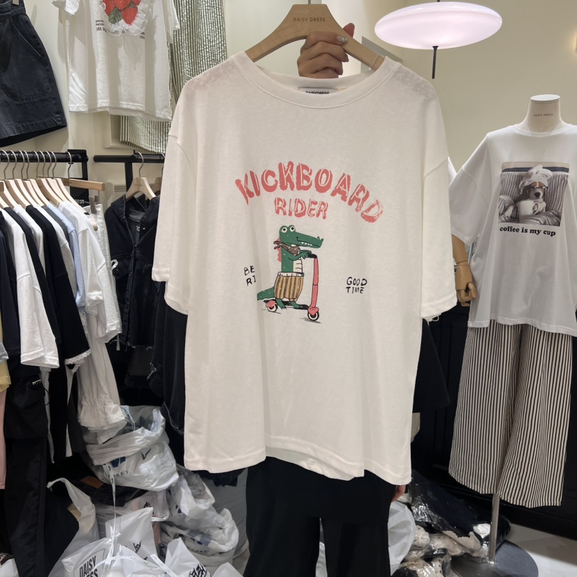 DAISY DRESS韓國代購㊣女裝新款真品時尚25春夏休閑推薦T恤DAISY DRESST恤圖色2