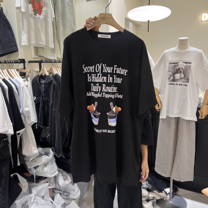 DAISY DRESS東大門㊣直郵女士新品休閑推薦熱賣時尚職業T恤DAISY DRESST恤圖色2