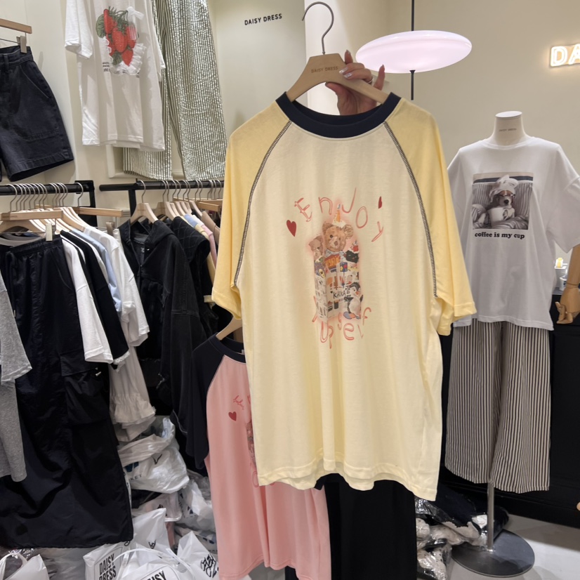 DAISY DRESS東大門㊣直郵女士新品人氣真品推薦25春夏熱賣T恤DAISY DRESST恤圖色2