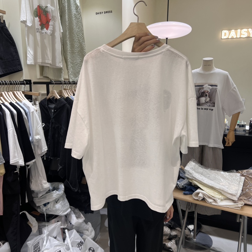 DAISY DRESS東大門㊣實拍女士新品職業推薦熱賣時尚25春夏T恤DAISY DRESST恤