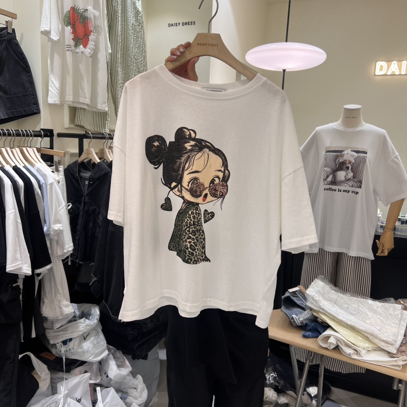 DAISY DRESS東大門㊣實拍女士新品職業推薦熱賣時尚25春夏T恤DAISY DRESST恤圖色2
