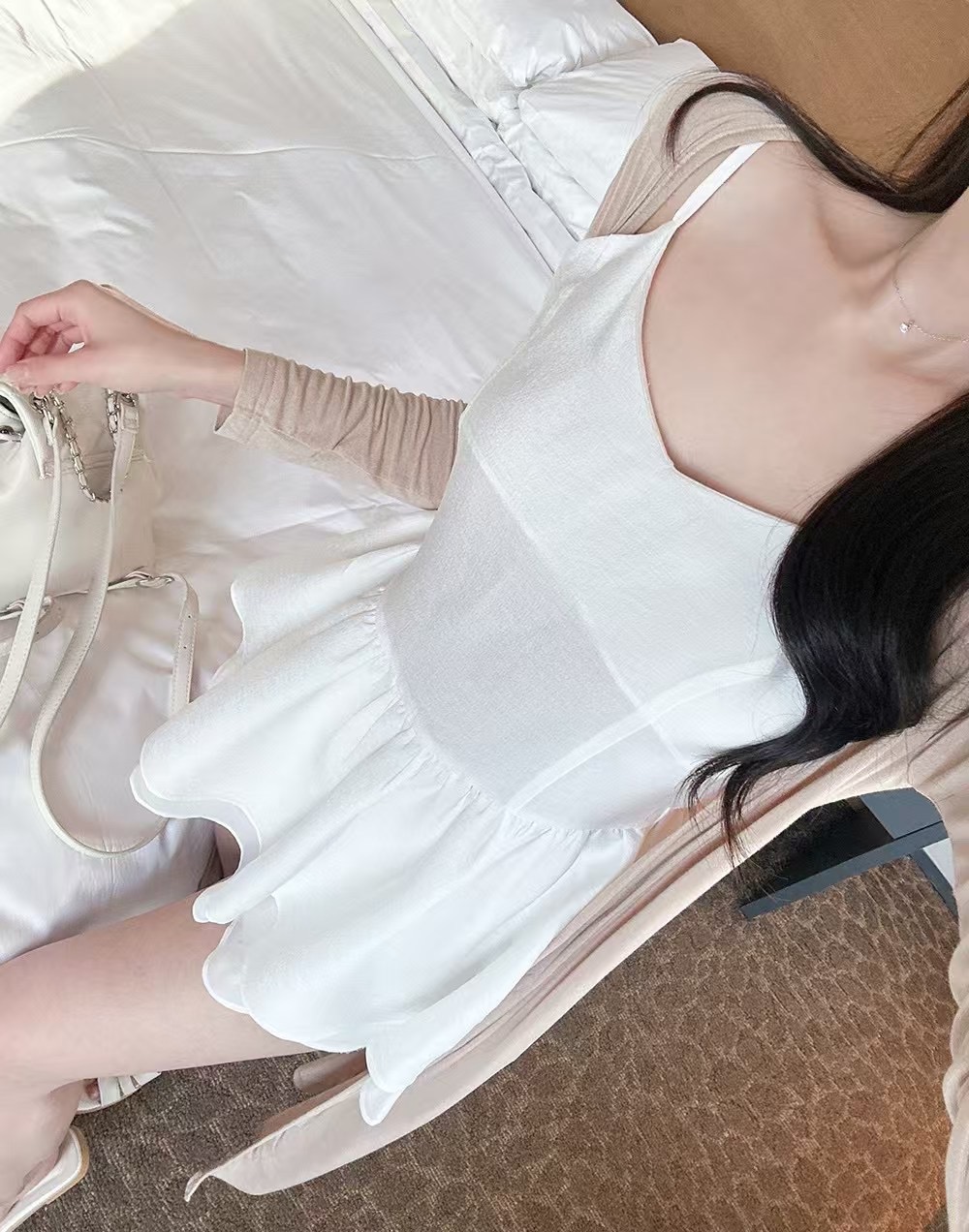 BOUND東大門㊣代購女裝新品時尚人氣熱賣推薦25春夏吊帶背心雪紡BOUND吊帶/背心