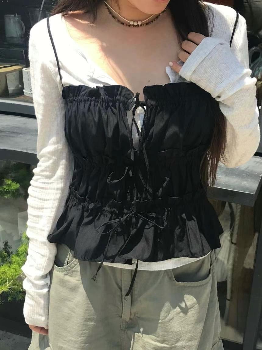 MURMURING-머머링-T東大門㊣代購女裝新品職業熱賣吊帶背心MURMURING吊帶/背心圖色2