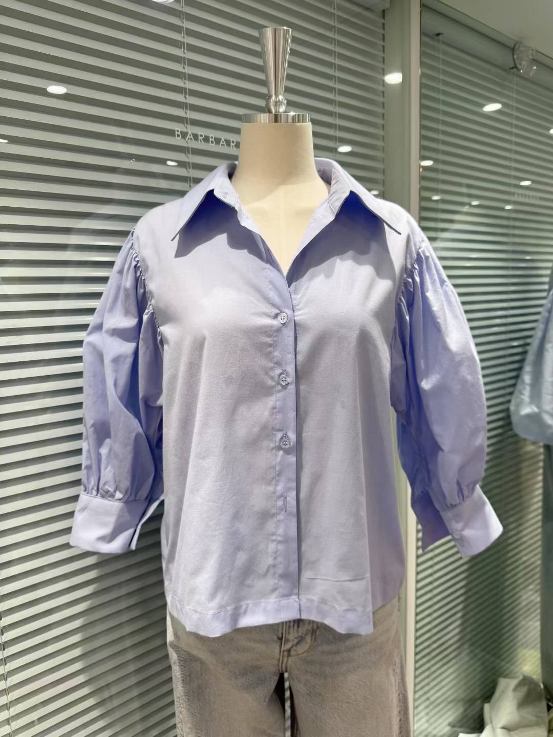 THE BARBARA東大門㊣直郵女士新品休閑熱賣襯衫蕾絲衫泡泡袖THE BARBARA襯衫/蕾絲衫圖色2