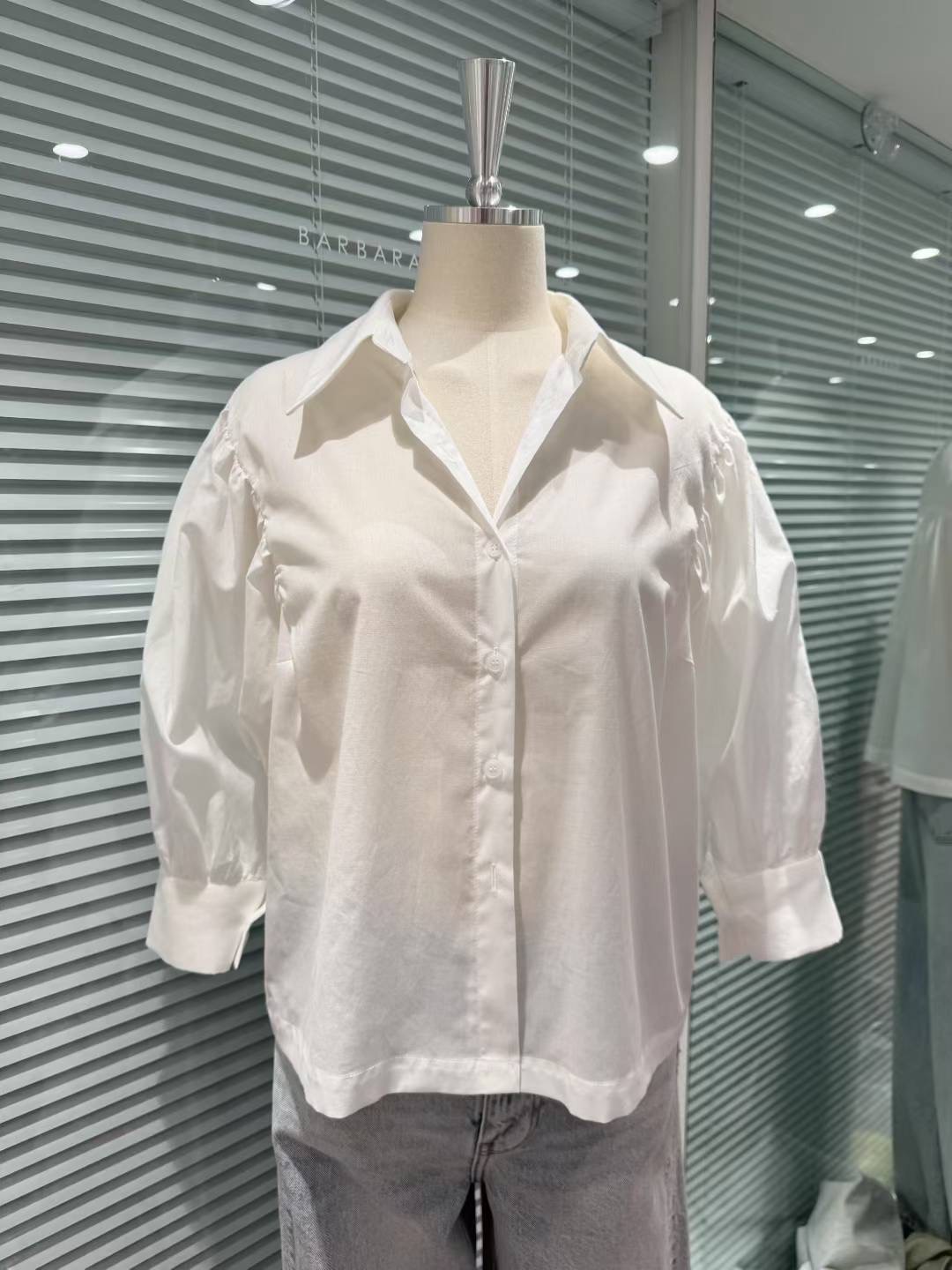 THE BARBARA東大門㊣直郵女士新品休閑熱賣襯衫蕾絲衫泡泡袖THE BARBARA襯衫/蕾絲衫圖色3