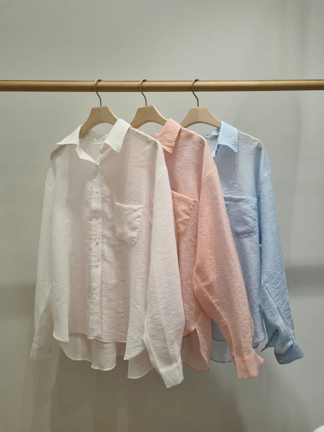 ALLU韓國直郵㊣女士新品休閑時尚人氣25春夏職業襯衫蕾絲衫ALLU襯衫/蕾絲衫