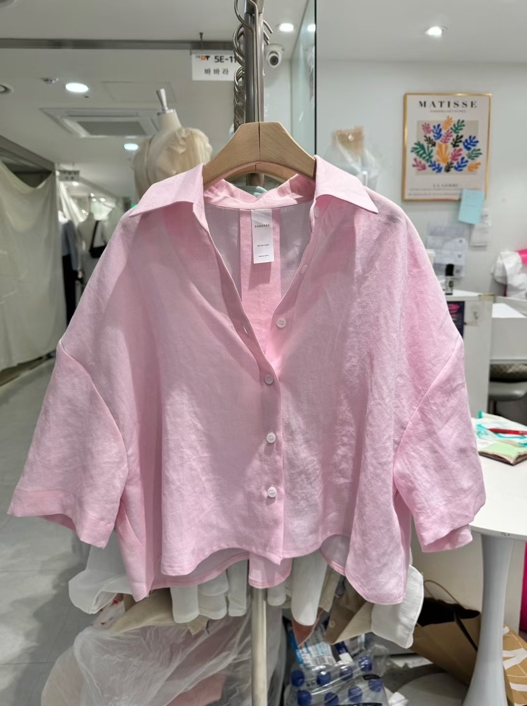 THE BARBARA東大門㊣實拍女士新款時尚熱賣襯衫蕾絲衫短款THE BARBARA襯衫/蕾絲衫圖色3