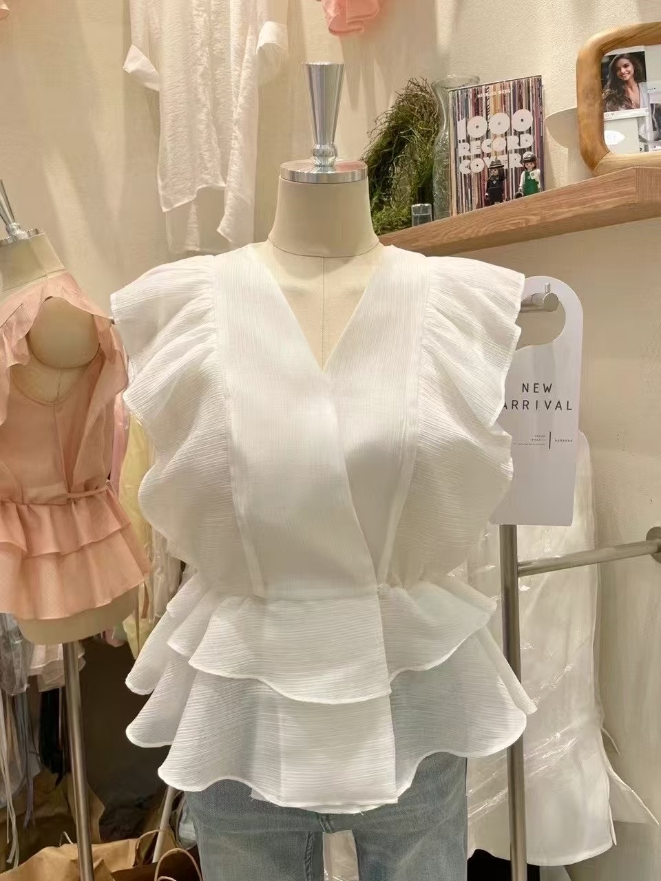 THE BARBARA東大門㊣實拍女士新款時尚休閑25春夏襯衫蕾絲衫THE BARBARA襯衫/蕾絲衫圖色2