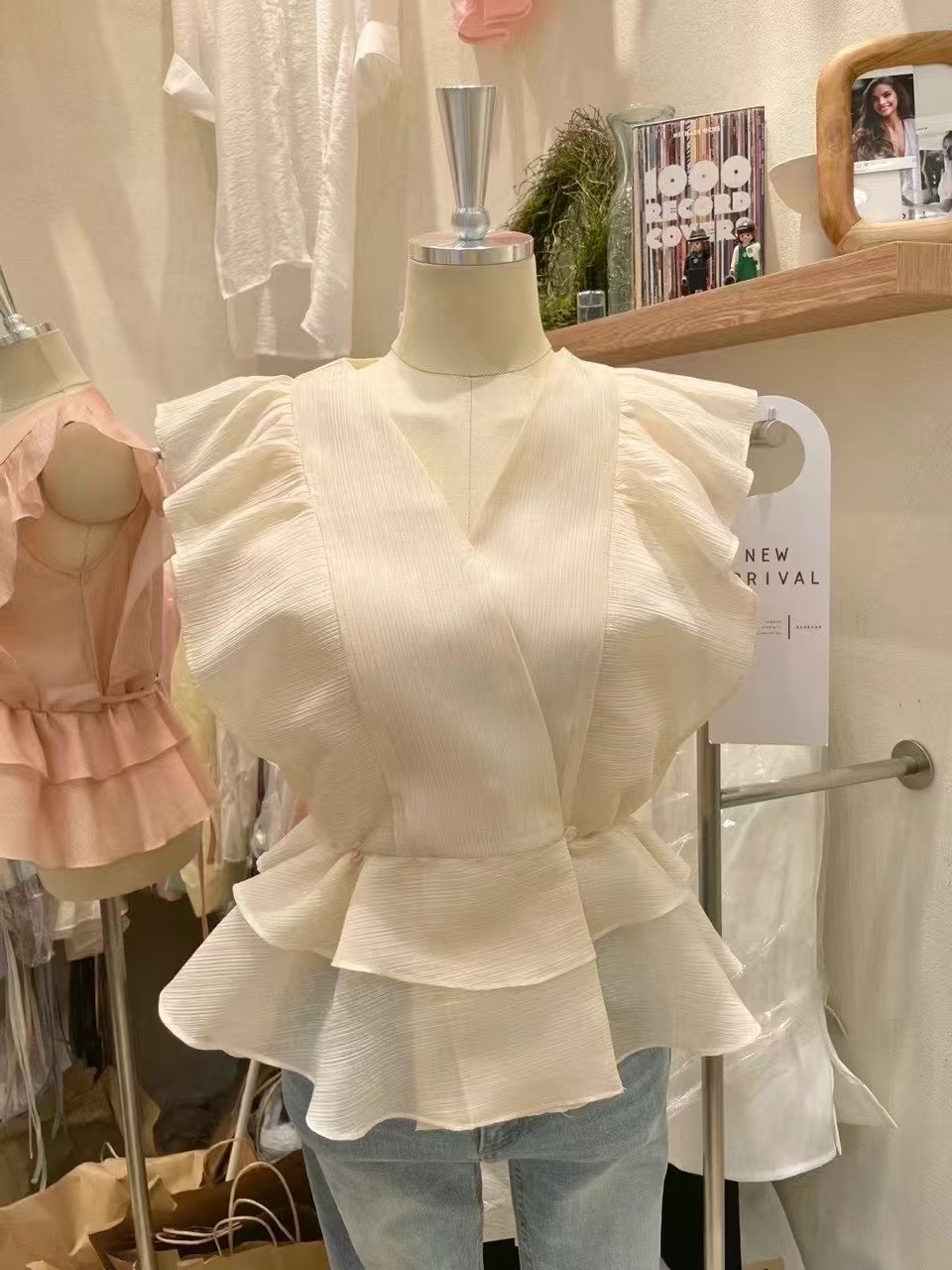 THE BARBARA東大門㊣實拍女士新款時尚休閑25春夏襯衫蕾絲衫THE BARBARA襯衫/蕾絲衫圖色3
