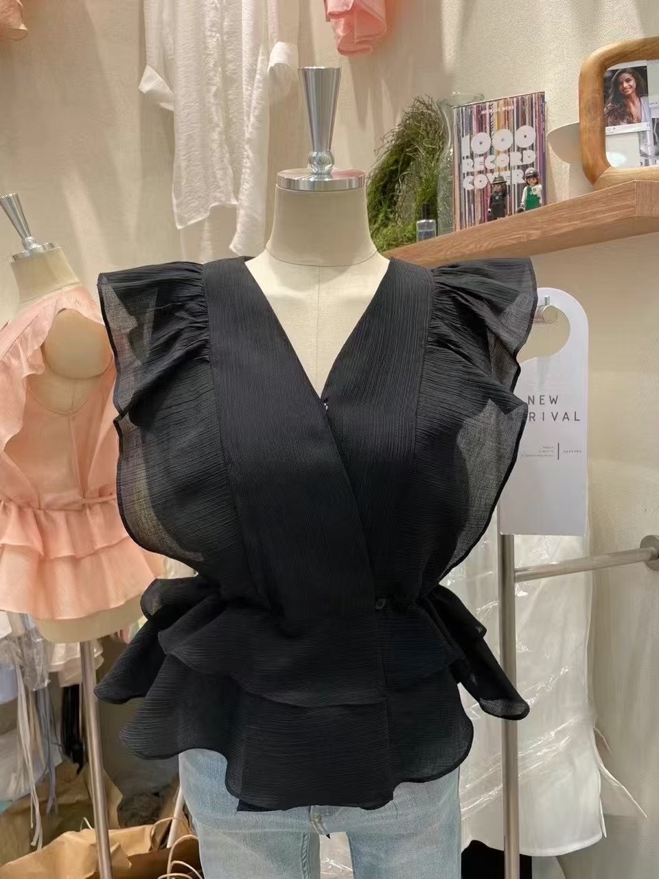 THE BARBARA東大門㊣實拍女士新款時尚休閑25春夏襯衫蕾絲衫THE BARBARA襯衫/蕾絲衫圖色4