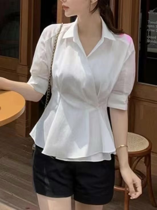 THE BARBARA東大門㊣直郵女裝新品熱賣推薦時尚襯衫蕾絲衫THE BARBARA襯衫/蕾絲衫