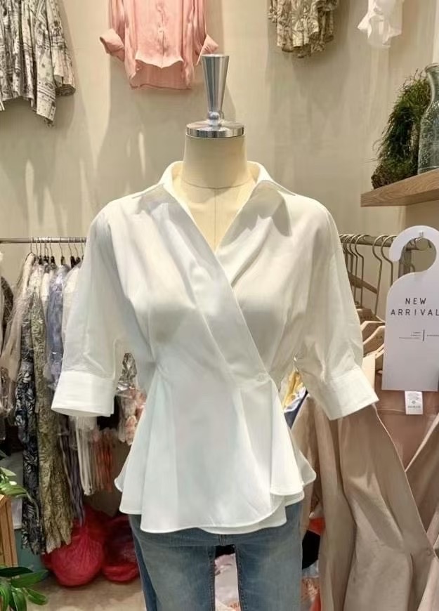 THE BARBARA東大門㊣直郵女裝新品熱賣推薦時尚襯衫蕾絲衫THE BARBARA襯衫/蕾絲衫圖色1