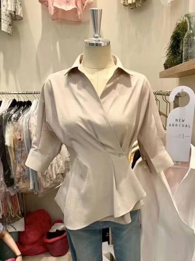 THE BARBARA東大門㊣直郵女裝新品熱賣推薦時尚襯衫蕾絲衫THE BARBARA襯衫/蕾絲衫圖色2