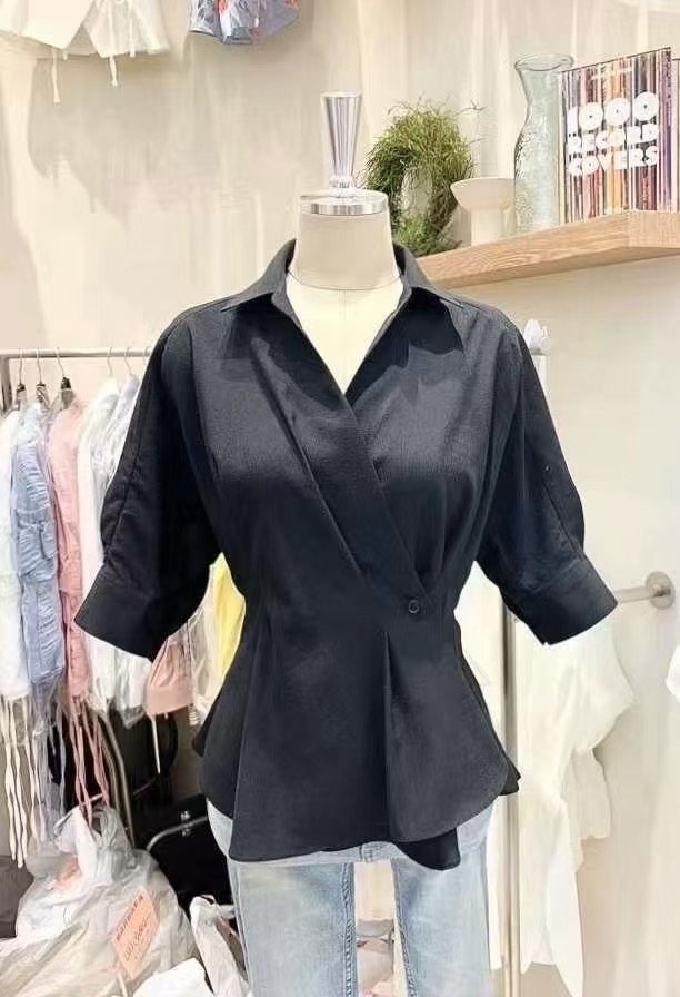 THE BARBARA東大門㊣直郵女裝新品熱賣推薦時尚襯衫蕾絲衫THE BARBARA襯衫/蕾絲衫圖色3