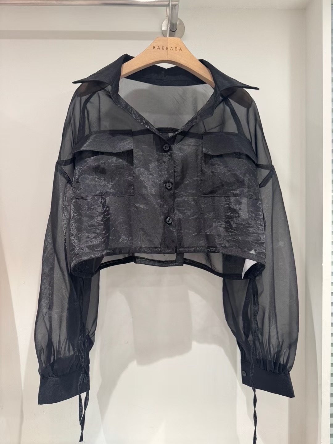 THE BARBARA東大門㊣實拍女裝新品休閑推薦襯衫蕾絲衫口袋THE BARBARA襯衫/蕾絲衫圖色5