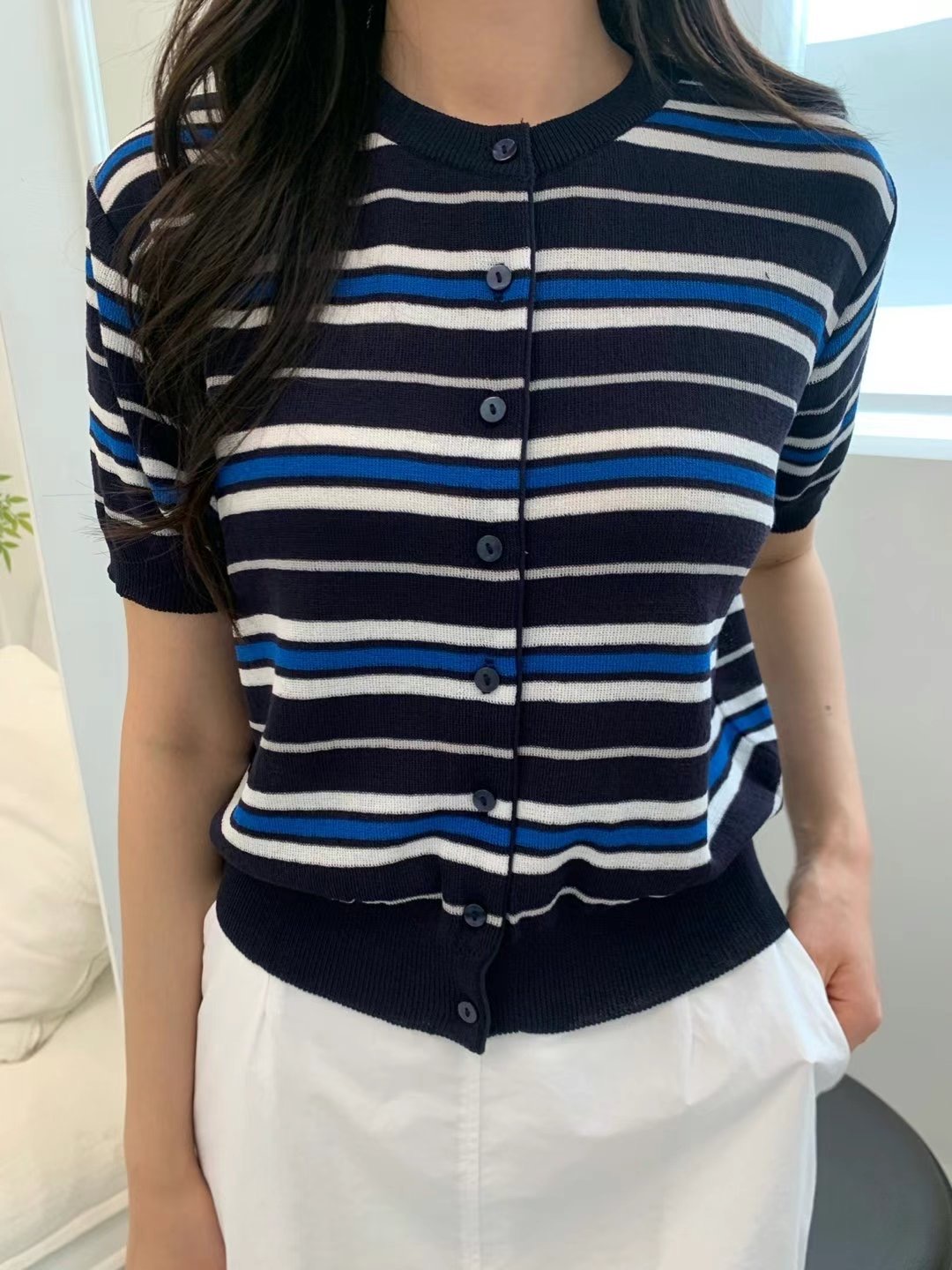 ALLU東大門㊣直郵女裝新款時尚25春夏休閑人氣熱賣職業針織衫ALLU針織衫圖色1