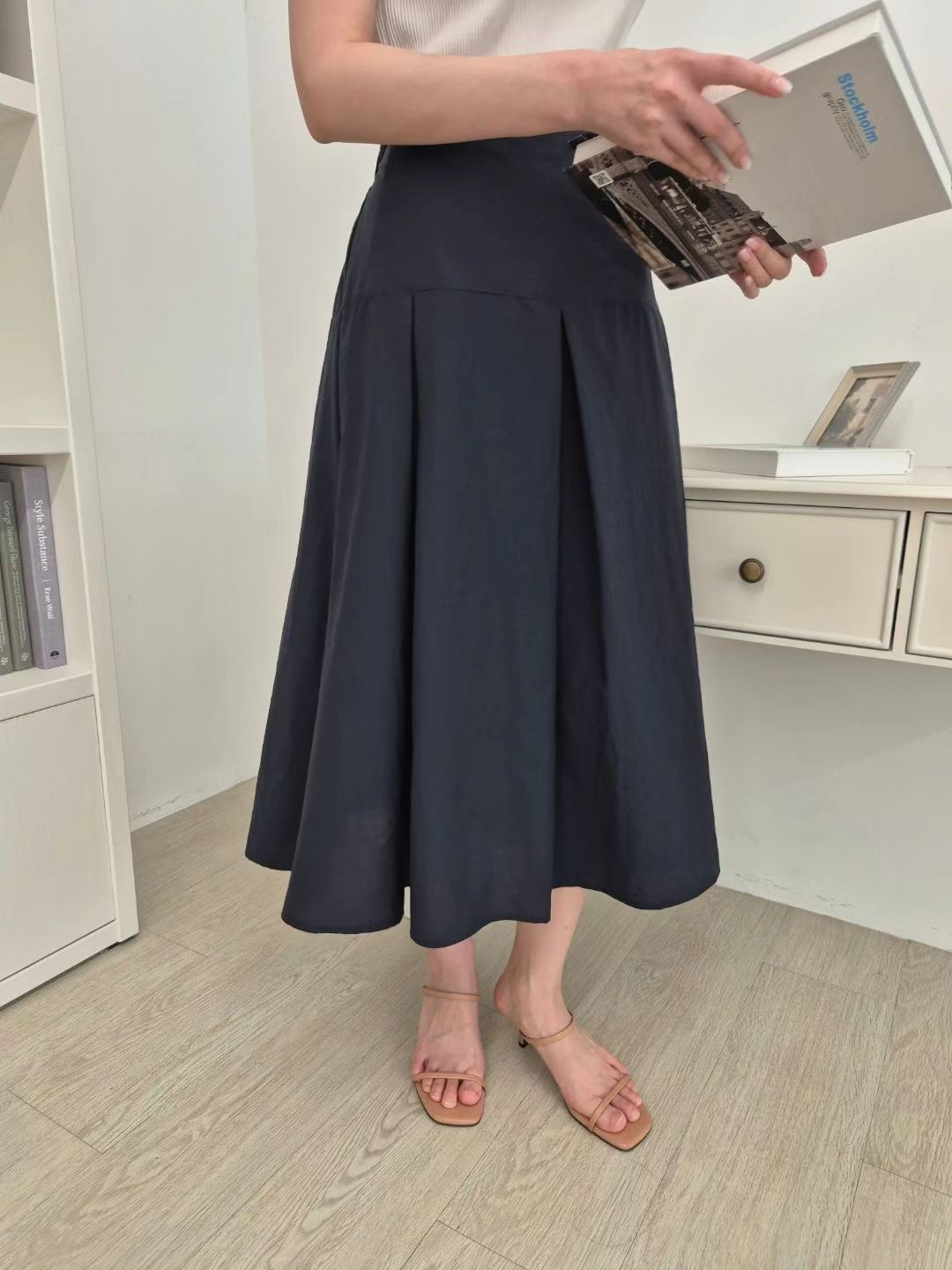 ALLU韓國代購㊣女裝新品人氣休閑職業推薦熱賣半身裙中短裙ALLU半身裙/中短裙圖色3