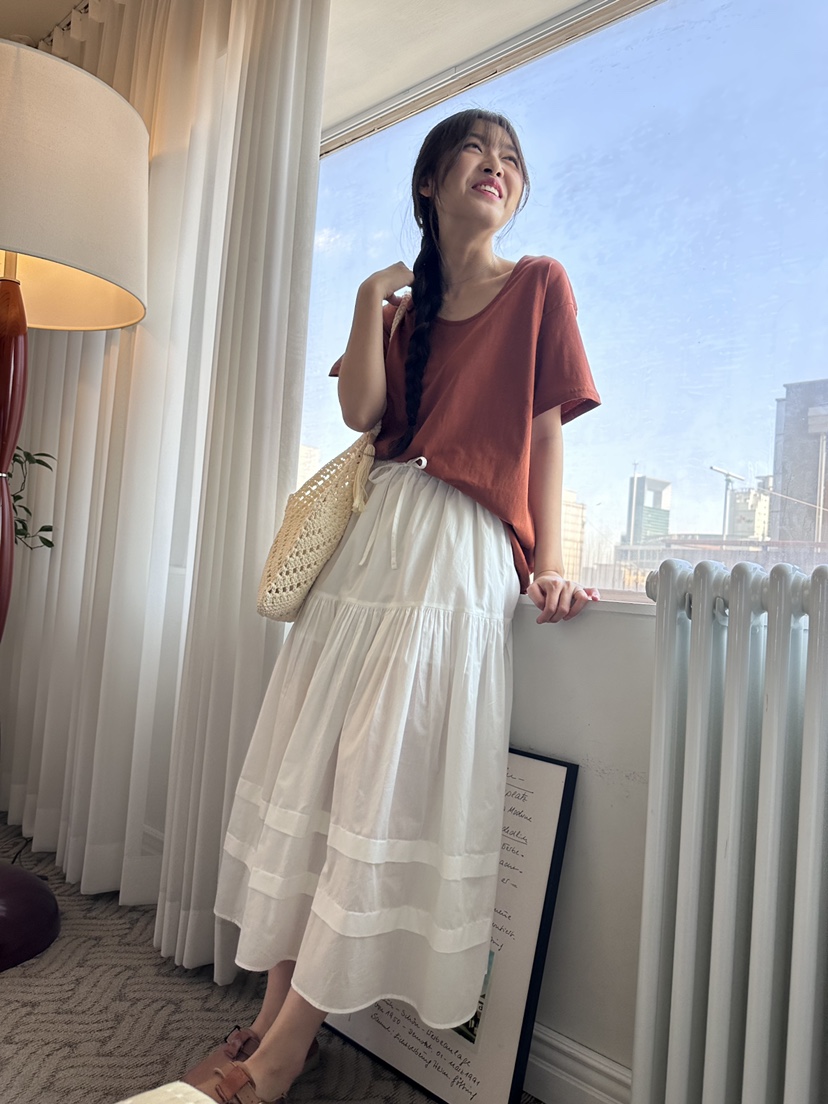 CYLINDER韓國代購㊣女裝新款職業25春夏推薦時尚休閑熱賣長裙CYLINDER長裙