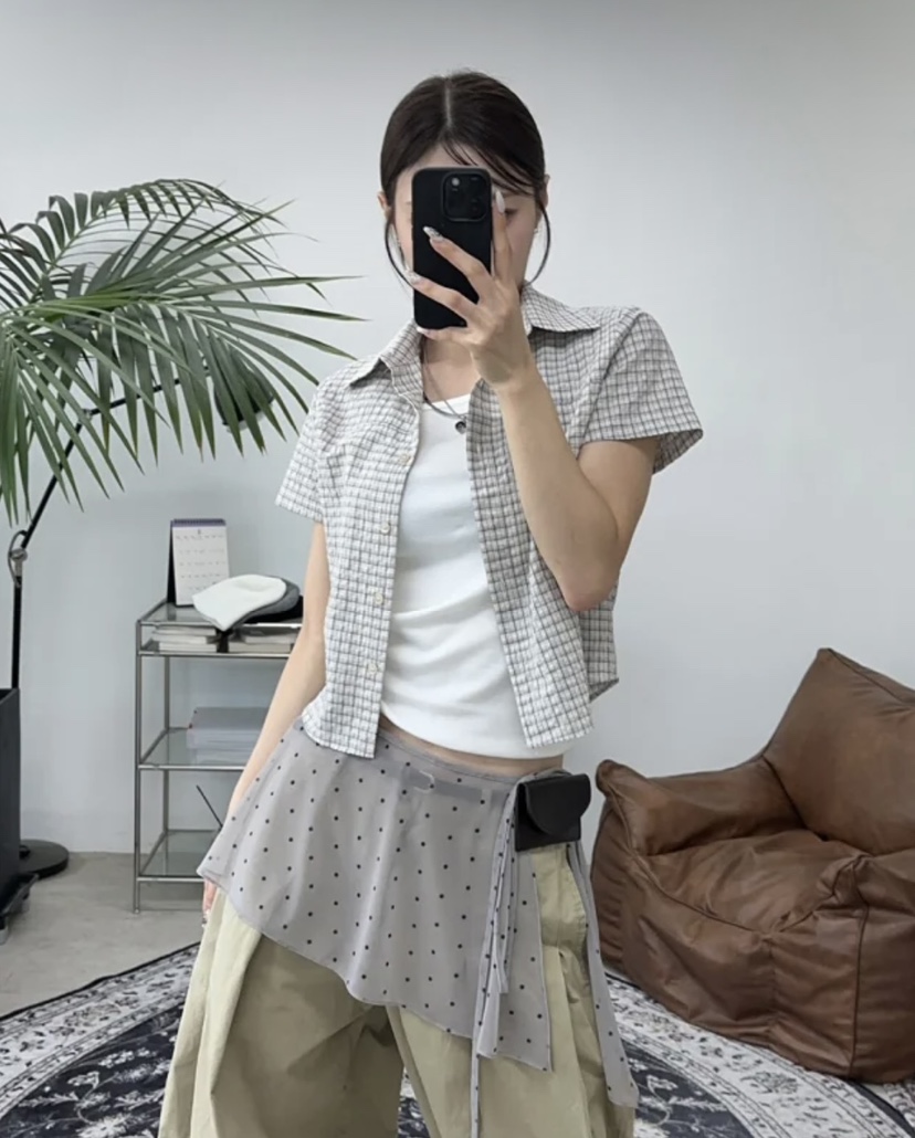 EOMPIT韓國代購㊣女士新款熱賣推薦職業時尚休閑襯衫蕾絲衫EOMPIT襯衫/蕾絲衫