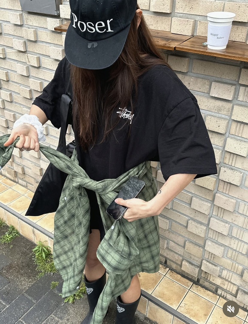 PAIRING東大門㊣直郵女裝新款熱賣休閑人氣襯衫蕾絲衫格紋寬松PAIRING襯衫/蕾絲衫
