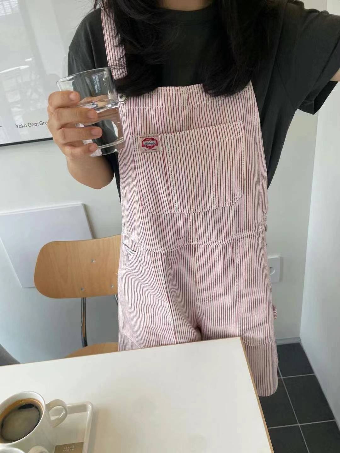 4PI韓國直郵㊣女裝新款人氣熱賣職業休閑時尚推薦背帶褲工裝褲4PI背帶褲