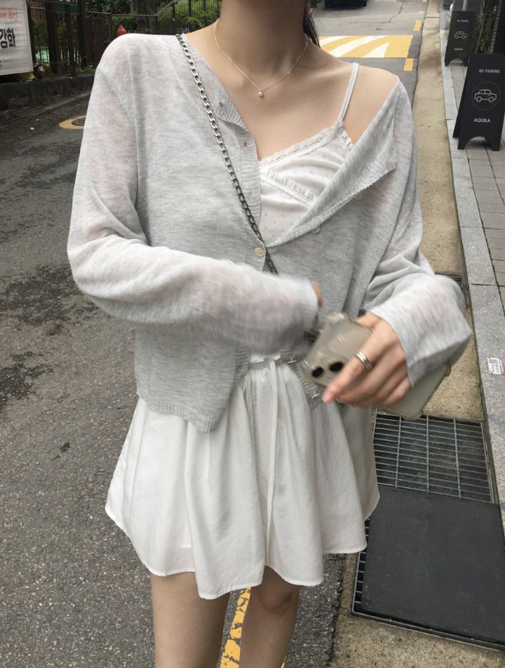 HER東大門㊣代購女裝新品休閑人氣職業25春夏熱賣時尚針織衫HER針織衫圖色1
