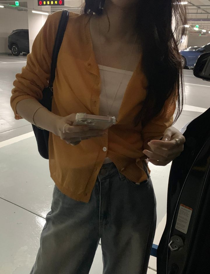 HER東大門㊣代購女裝新品休閑人氣職業25春夏熱賣時尚針織衫HER針織衫圖色3