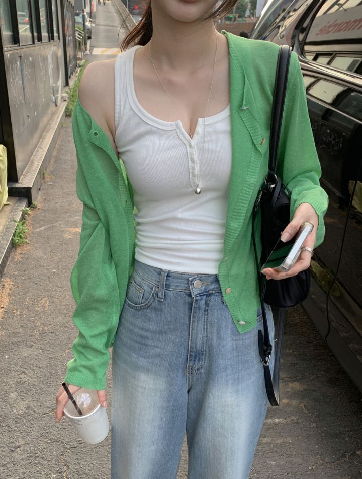 HER東大門㊣代購女裝新品休閑人氣職業25春夏熱賣時尚針織衫HER針織衫圖色4