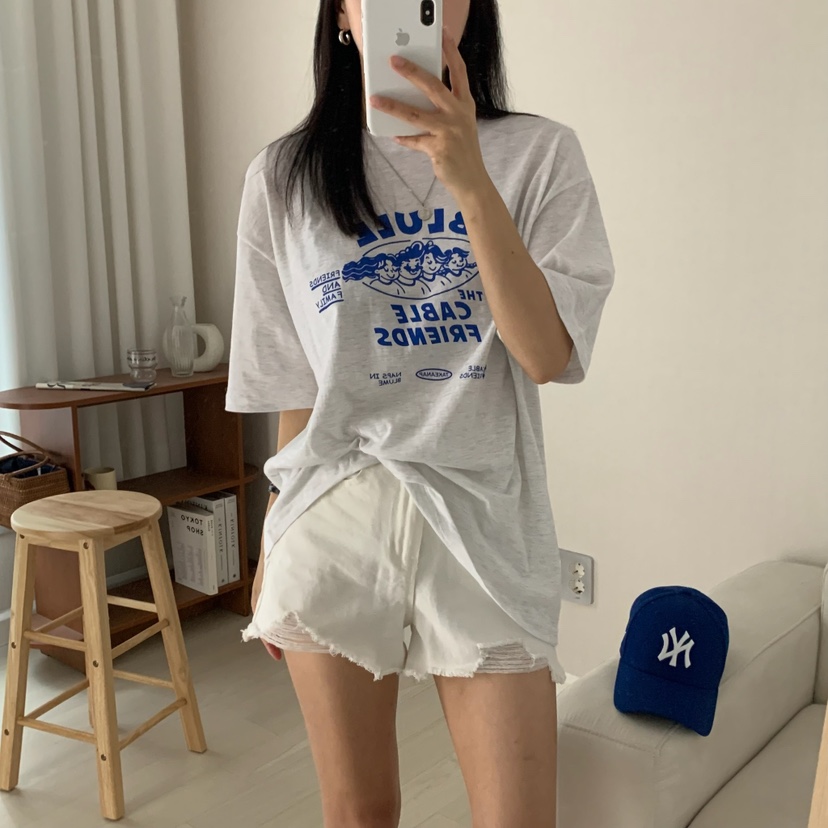 FROMJINI韓國直郵㊣女裝新品熱賣休閑推薦人氣時尚25春夏T恤FROMJINIT恤