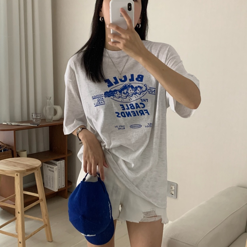 FROMJINI韓國直郵㊣女裝新品熱賣休閑推薦人氣時尚25春夏T恤FROMJINIT恤