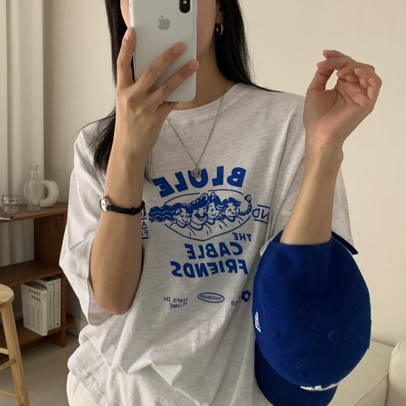 FROMJINI韓國直郵㊣女裝新品熱賣休閑推薦人氣時尚25春夏T恤FROMJINIT恤