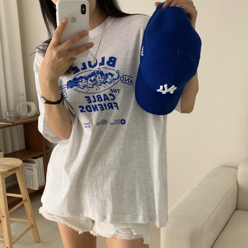 FROMJINI韓國直郵㊣女裝新品熱賣休閑推薦人氣時尚25春夏T恤FROMJINIT恤