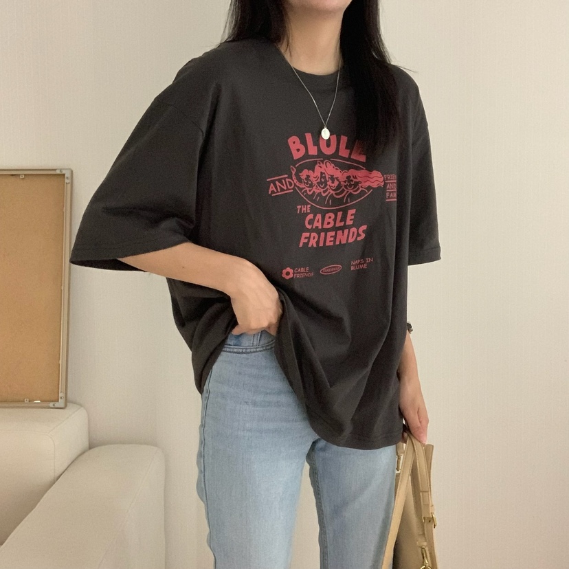 FROMJINI韓國直郵㊣女裝新品熱賣休閑推薦人氣時尚25春夏T恤FROMJINIT恤